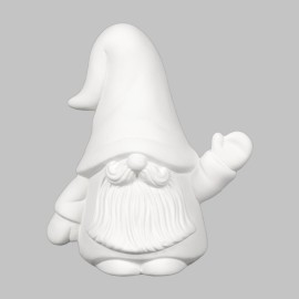 Ceramic Bisque High Five Gnome - Case of 6 Ceramic Bisque High Five Gnome - Case of 6